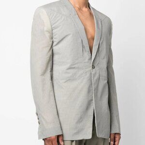 BNWT SS23 RICK OWENS "EDFU" FOGPOCKET CHECKERED JACKET 50